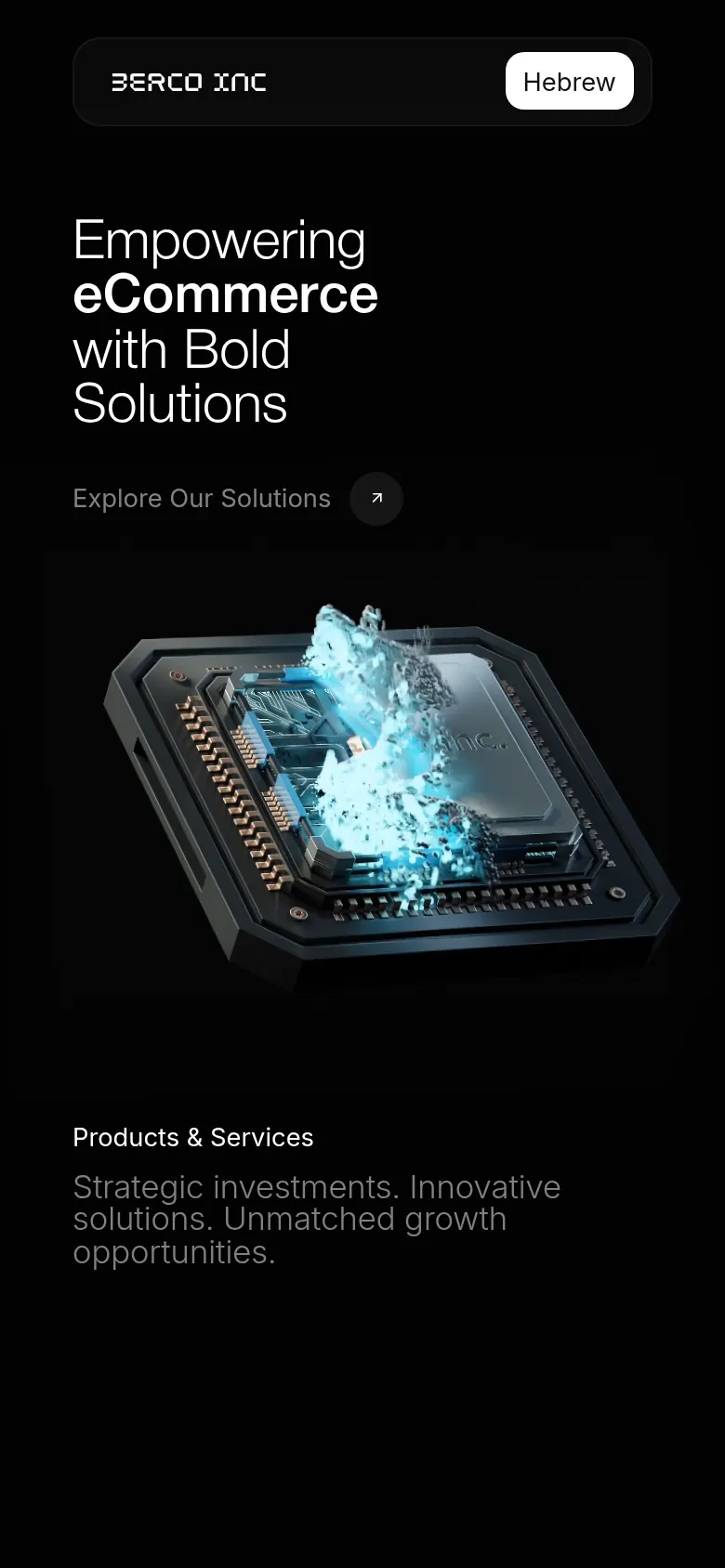 Berco website on a phone